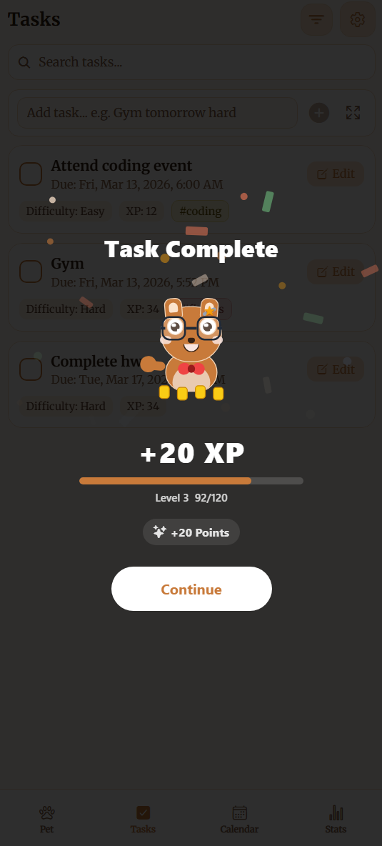 Happy Tomodachi on a phone